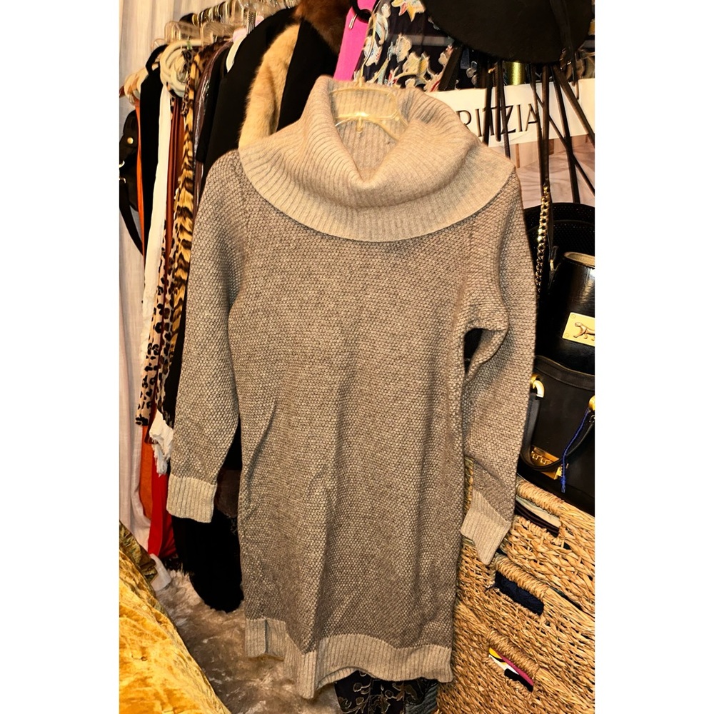 Vintage Cynthia Rowley circa 2013/2014 Season Lambswool, Cowl Neck Sweater Dress